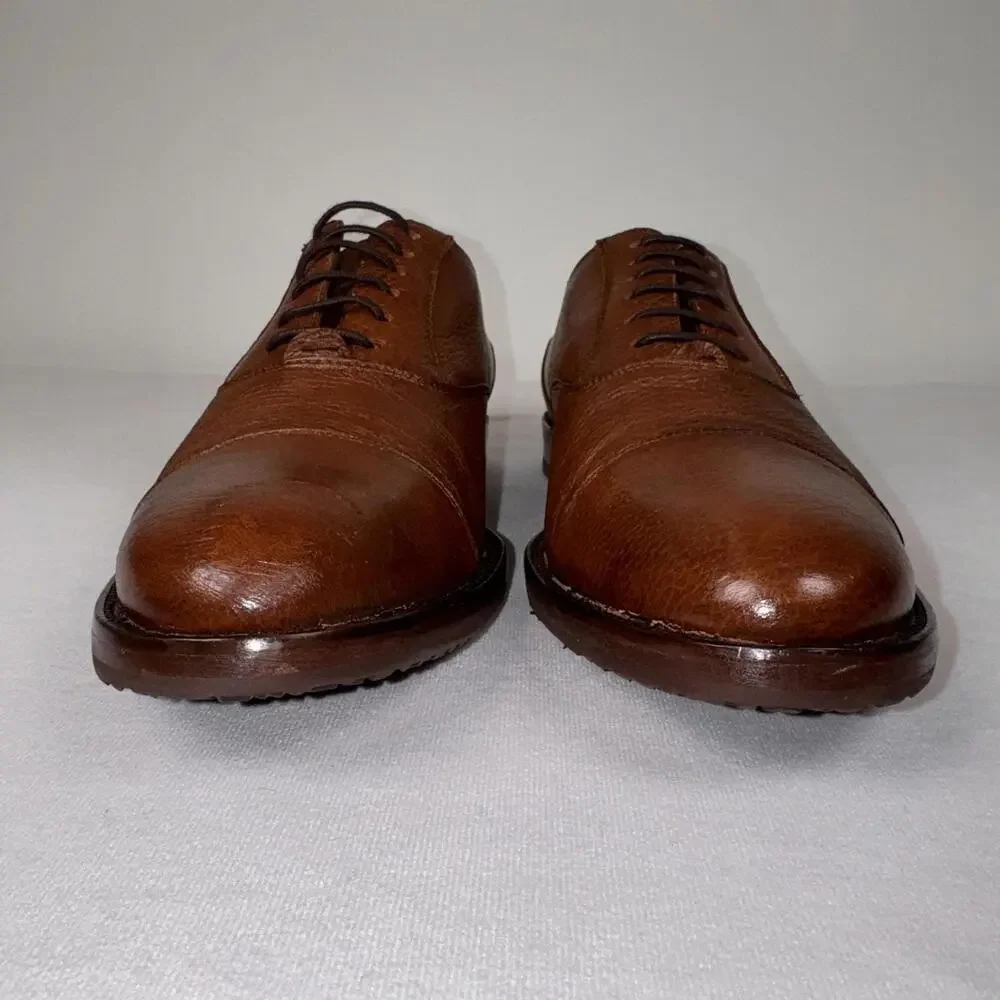 Alan Payne Oxfords Colby Genuine Deerskin in Antique Honey Brown - 9 - Picture 6 of 7